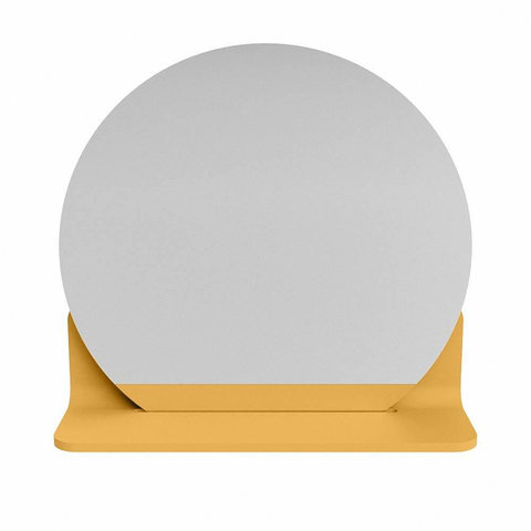 Mondiaz SPOT miroir – Ø 40 cm – avec tablette – Ocher (jaune) SW1235560