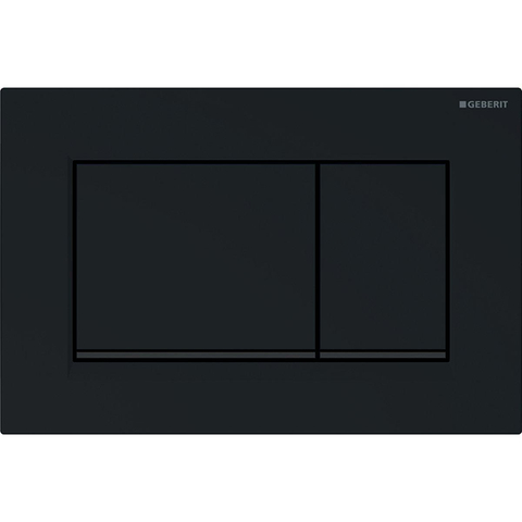 Geberit Sigma20 bedieningsplaat - 2-toets spoeling - vierkant - dualflush - glans zwart mat SW420929