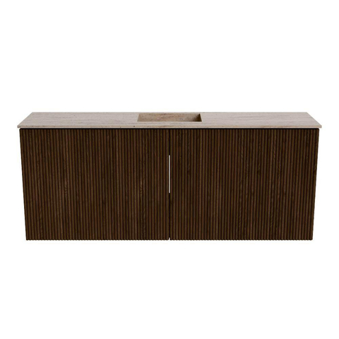 Mondiaz JOYA-DLUX 100cm toiletmeubel - kleur Walnut - Wastafel FAYE positie Midden 1 kraangat kleur Saba. SW1424662