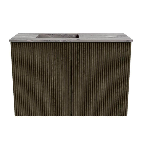 Mondiaz JOYA-DLUX 60cm toiletmeubel - kleur Shadow - Wastafel FAYE positie Links 1 kraangat kleur Sombra. SW1425182