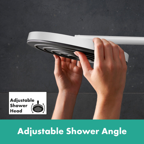 Hansgrohe Pulsify S Puro Puro1jet - showerpipe - ecosmart - 260 - thermostatisch - 3jet - handdouche en doucheslang - 160cm - thermostaat - mat wit SW1151840