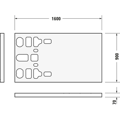 Duravit Stonetto Kunststof douchebak (Solid Surface) rechthoekig - 100x90x5cm - wit SW85967