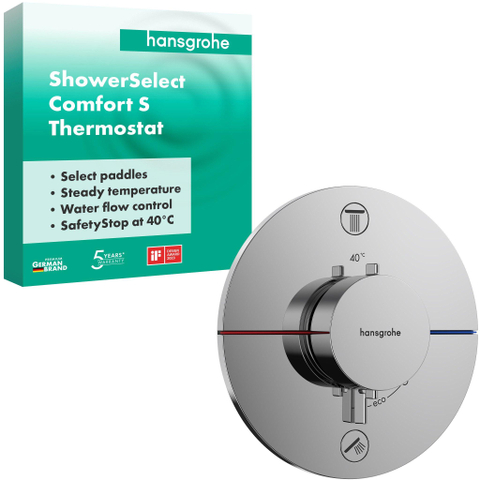 Hansgrohe Showerselect comfort s Thermostaat - inbouw - 2 functies - hoogglans chroom SW917989