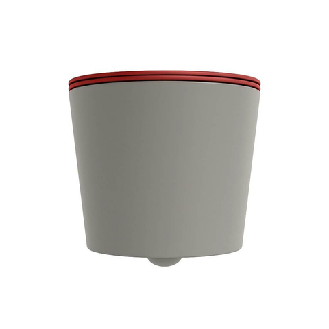 Mondiaz LAVIE hangtoilet – spoelrandloos – 36 x 53 cm – met softclose zitting – Smoke (lichtbruin), zitting Fire (rood) SW1208667