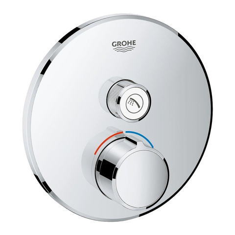 Grohe SmartControl Inbouwthermostaat - 2 knoppen - rond - chroom SW104933