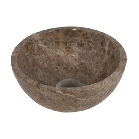 Plieger Mini Round waskom - 26x26x12cm - marmer bruin SW732897