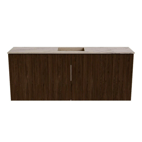 Mondiaz JOYA-DLUX 100cm toiletmeubel - kleur Walnut - Wastafel FAYE positie Midden 1 kraangat kleur Arena. SW1424340