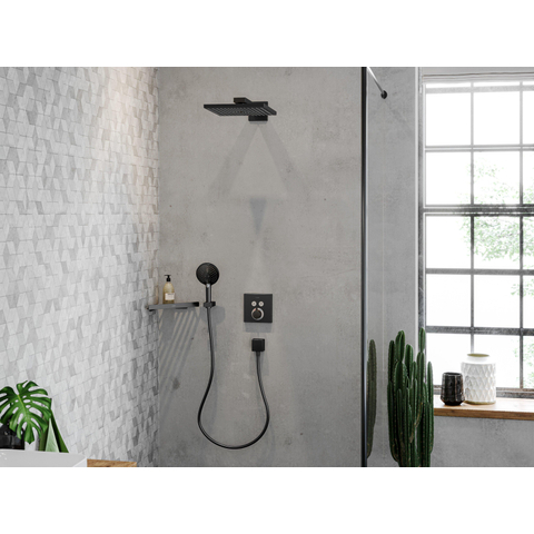 Hansgrohe AddStoris Q zeepkorf hoek - geborsteld zwart chroom (antraciet) SW651200