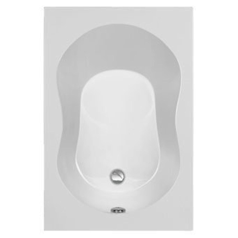 Plieger Compact baignoire solo acrylique 120x80cm 41cm de profondeur avec pieds blanc 0942136