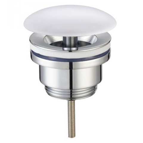 Wiesbaden Caral open afvoerplug 5/4" keramiek glans wit OUTLETSTORE STORE38631
