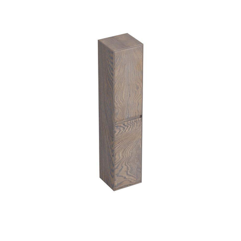Forzalaqua Reno 2.0 armoire de salle de bains 38x35x180cm Sans poignées 2 portes battantes gauche et droite avec softclose Chêne massif Silver Grey SW492461