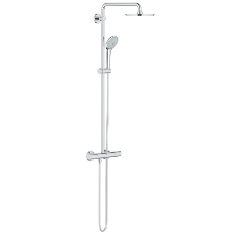 Grohe Euphoria System 210 ensemble de douche pluie apparent – thermostatique – douche de tête Ø 21 cm – bras de douche pivotant 45 cm – chrome 0436201