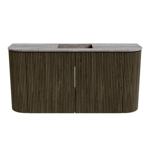 Mondiaz JOYA-DLUX 83.2cm toiletmeubel - ronding links en rechts kleur Shadow - Wastafel FAYE positie Midden Zonder kraangat kleur Oza. SW1425081