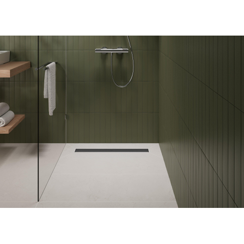 Hansgrohe RainDrain Go Douchegoot - 120cm - standaard/vlakke installatie - betegelbaar - mat zwart SW1590428