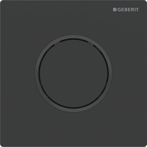 Geberit Type10 urinioir bedieningsplaat - pneumatisch - ronde knop - matzwart/zwart/easy-to-clean - mat zwart SW863196