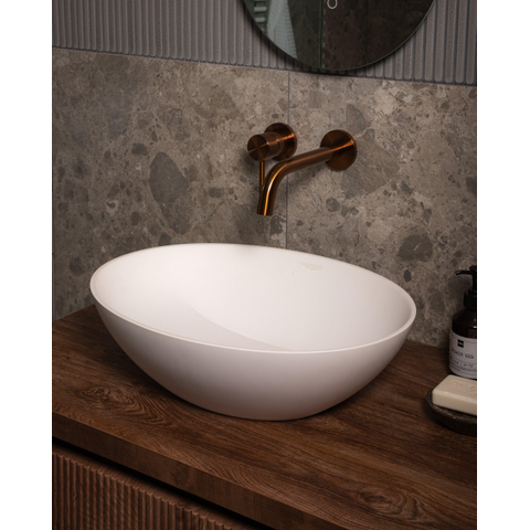 Zeza Element Vasque - 51x35.5x14.2 - solid surface - blanc mat SW1208812
