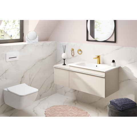 Villeroy & Boch Venticello lavabo - 80x50x16.5cm - 1 trou de robinet - stone blanc mat SW209638