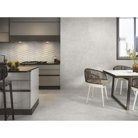 Terravito Luvano carrelage sol et mur - 60x60cm - 9mm - rectifié - R9 - effet béton - titanio mat (gris) SW419827