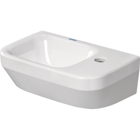 Duravit Durastyle Fontein - zonder overloop - met kraangat rechts - 36x22cm - glans wit SW197110