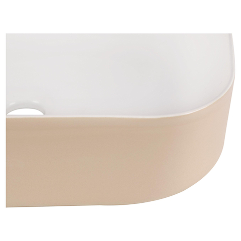 Differnz ZENA Vasque à poser - 48x38x13cm - céramique - beige/blanc SW1236915