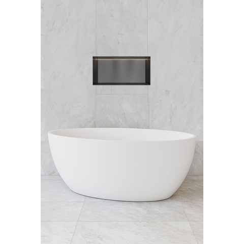 Hotbath &MORE Inbouwbox of inbouwnis - 30x60x10 - frameless + LED - PVD - geborsteld zwart SW1246584