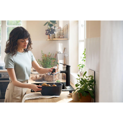 Hansgrohe Zesis m33 1 greeps keukenkraan - 640 uittrekbare. vuistdouche - 2jet - sbox lite - mat zwart SW971424