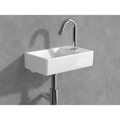 Villeroy & Boch Avento ensemble lave-mains - 36x22x11cm - trou de robinet à droite - robinet de lave-mains chromé - blanc brillant SW1186619