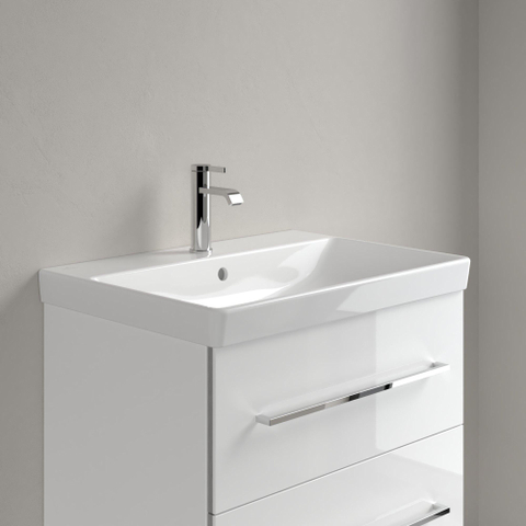 Villeroy & Boch Avento meubelwastafel - 65x47cm - 1 kraangat - met overloop - White Alpine (glans wit) SW59867
