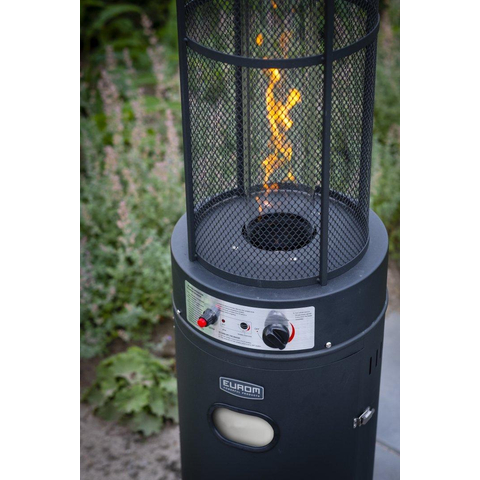 Eurom Chauffage de terrasse au gaz Flameheater 11000 Chauffage de patio 182.3x52.2x52.2cm 11000watt Noir SW539141