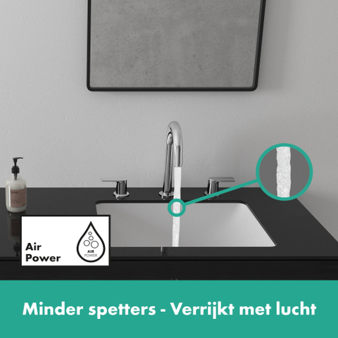 Hansgrohe Vernis Shape wastafelkraan - met waste - hoogglans chroom SW651441