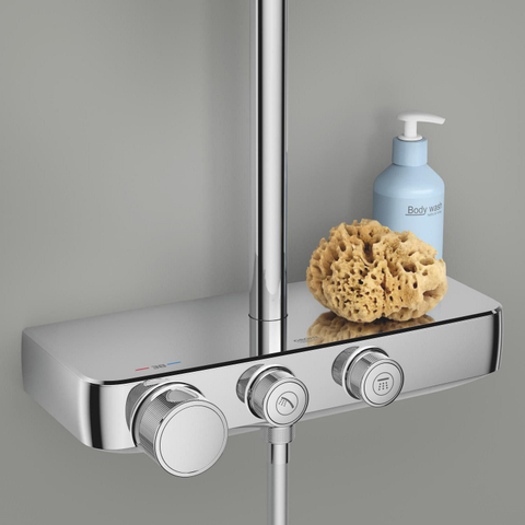 GROHE Vitalio Joy+ doucheset - 35x23cm - rechthoek - thermostatisch - SmartControl - chroom SW1590102