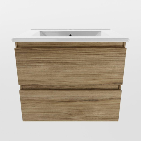 Mondiaz Aivy badmeubelset - 60x45x50cm - 1 kraangat - 1 wasbak talc Keramiek - Midden - 2 lades - Met spiegel - Melamine Chai SW892304