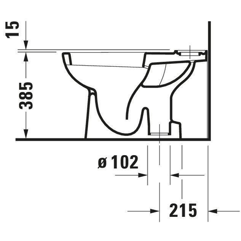 Duravit D Code Cuvette pour pack WC à fond creux EV Blanc 0315137