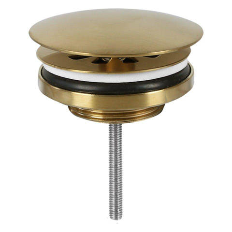Differnz koudwaterkraan 13.4x8.2cm recht - afvoerplug - sifon - mat goud SHOW26839
