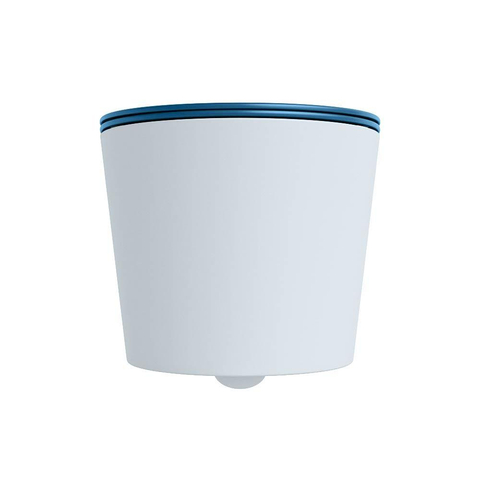 Mondiaz LAVIE hangtoilet – spoelrandloos – 36 x 53 cm – met softclose zitting – Clay (lichtblauw/grijs), zitting Jeans (blauw) SW1208633