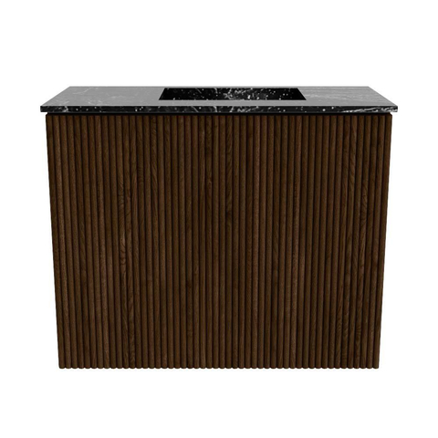 Mondiaz JOYA-DLUX Meuble de toilette 50cm - couleur Walnut - Vasque FAYE position Droite 1 trou de robinet couleur Lava. SW1422488