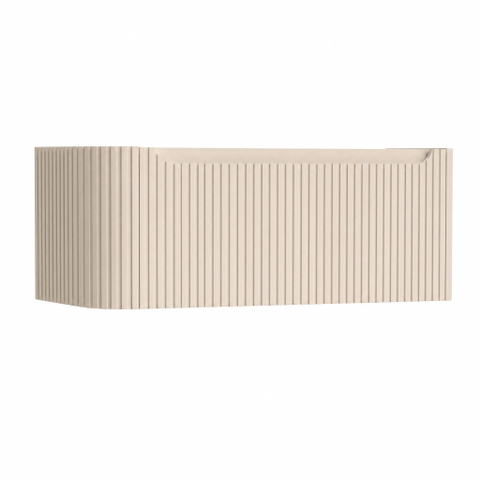 H&R Badmeubelen Juice Meuble sous vasque - 100x45x40cm - angle gauche arrondi - 1 tiroir - poignée intégrée - Merino SW1489106