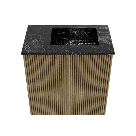 Mondiaz JOYA-DLUX 40cm toiletmeubel - kleur Dusk - Wastafel FAYE positie Rechts 1 kraangat kleur Lava. SW1423192
