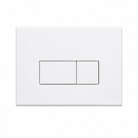 QeramiQ Dely Swirl Ensemble WC - réservoir encastré QeramiQ Flush - abattant 35mm - plaque de commande métallique blanche mate - boutons rectangulaires - blanc mat SW1578416