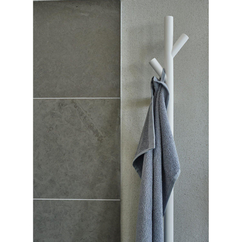 Smedbo Dry Handdoekradiator - 10.7x172x8cm - ophangen - RVS Mat Wit SHOWROOMMODEL SHOW26170