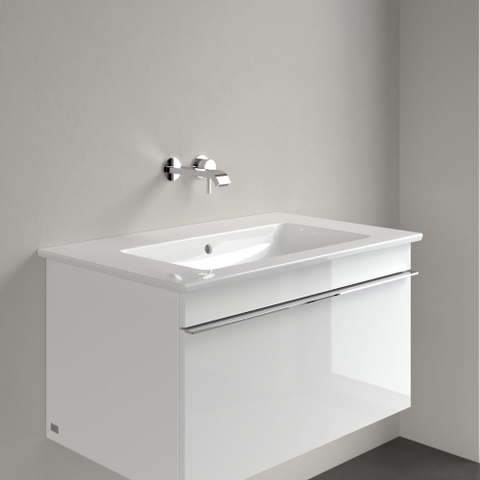 Villeroy & Boch venticello meubelwastafel - 800x500mm - met kraangat - met overloop CeramicPlus - White Alpine (glans wit) 1025143