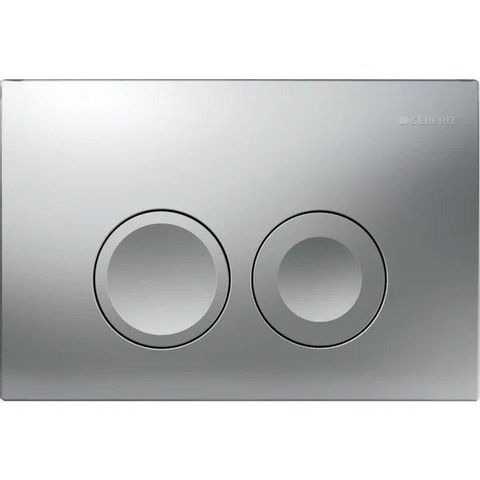 Geberit Delta25 bedieningsplaat - 2-toets spoeling - ronde knoppen - dualflush - mat chroom SW765655