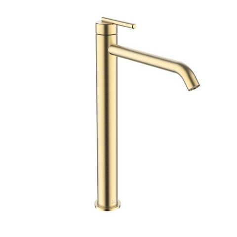 Crosswater 3ONE6 Lever Wastafelkraan - verhoogd - geborsteld messing (goud) SW968374