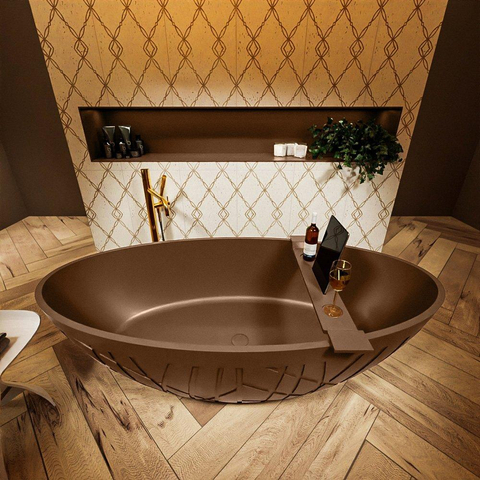 MONDIAZ HOLM Baignoire îlot - 180x85cm - rouille SW491476