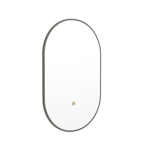 Mondiaz GLOW miroir – ovale – 45 x 90 cm – LED indirecte tout autour – capteur de mouvement – Smoke (brun clair) SW1105158