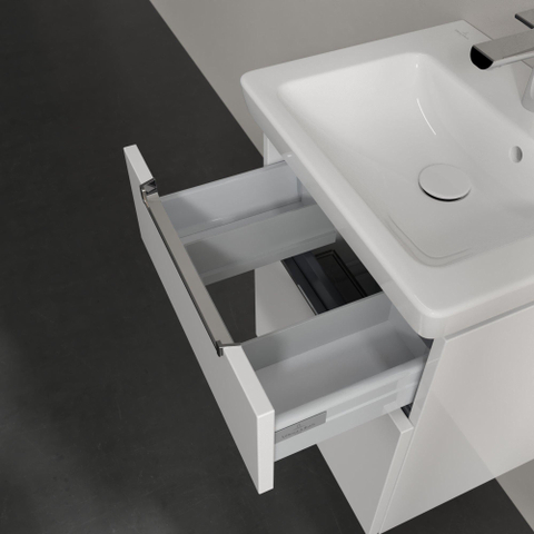 Villeroy & Boch Subway 2.0 wastafelonderkast - 48.5x59cm - 2 lades - glans wit SW479810