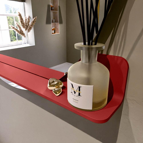 Mondiaz SPOT spiegel – Ø110 cm – met planchet – Fire (rood) SW1235529