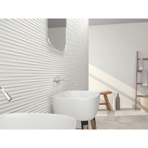 ÉCHANTILLON Terravito Gidoro carreau mural - 30x60cm - 10mm - Rectangle - rectifié - Blanc mat SW736512