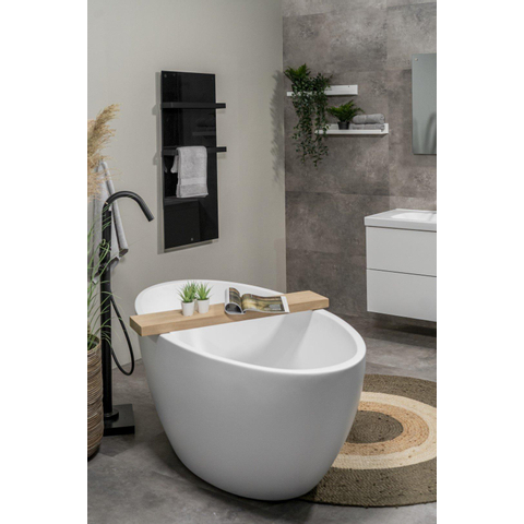 Eurom Sani 600 Comfort Panneau infrarouge salle de bains 115x46.5cm Wifi 600watt Verre Noir SW656482