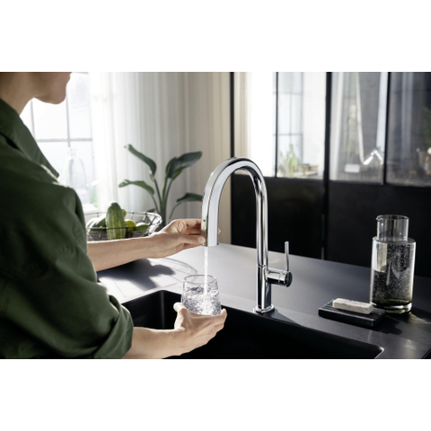 Hansgrohe Aqittura M91 SodaSystem 210, uittrekbare uitloop 1jetsBox, starter set chroom SW1567464